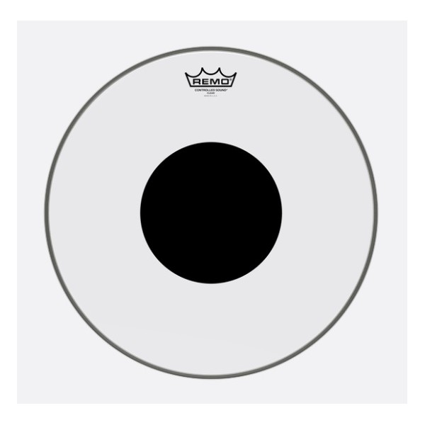 Remo CS-0316-10 Controlled Sound Top Black Dot Clear 16