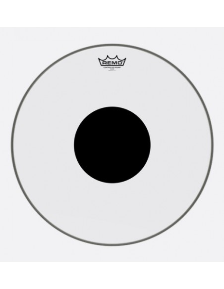 Remo CS-0318-10 Controlled Sound Top Black Dot Clear 18