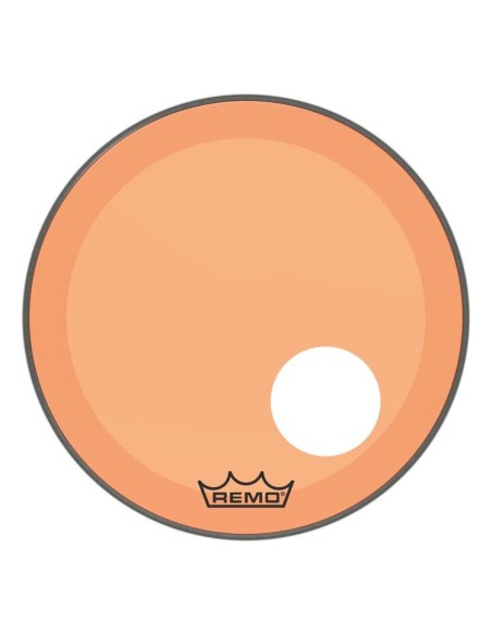 Remo P3-1324-CT-OGOH Powerstroke 3 Pelle Risonante per Grancassa con Foro da 24 Orange