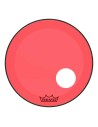 Tête de résonance pour grosse caisse Remo P3-1324-CT-RDOH Powerstroke 3 24 trous Rouge
