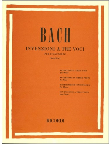 BACH INVENZIONI A TRE VOCI PER...
