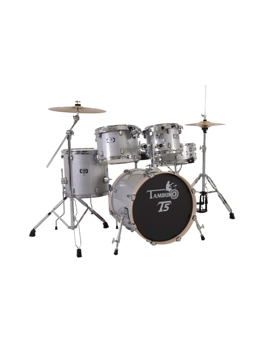 Tamburo T5S18SLSK Silver Sparkle Batteria Completa con Cassa 18