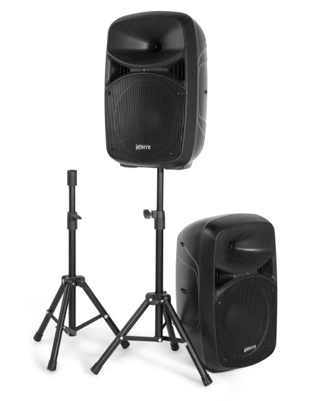 Vonyx VPS102A Plug & Play 600W Speaker Set con Supporti