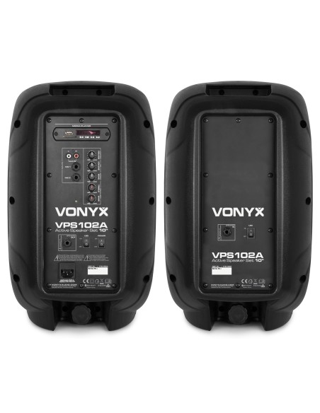 Vonyx VPS102A Plug & Play 600W Speaker Set con Supporti