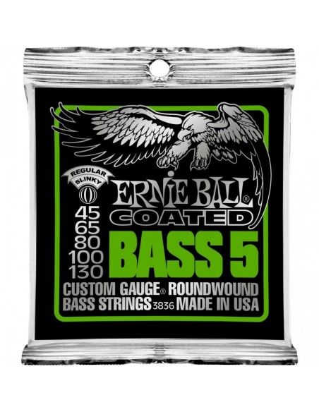 Ernie Ball 3836 - Coated Slinky Bass 45-130