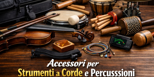 Accessori indispensabili per strumenti a corde e percussioni
