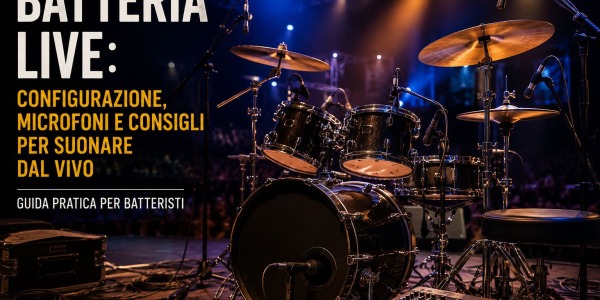 Batteria live: configurazione, microfoni e consigli per suonare dal vivo