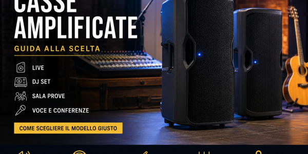 Casse amplificate: come scegliere il modello giusto per live, DJ e sala prove